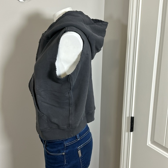 Frank and Eileen Womens Capelet Sleeveless Pullover Hoodie Gray Sz L NEW - Picture 5 of 12